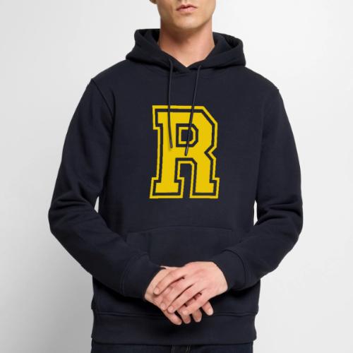 Letter R – Capital Athletic Alphabet Monogram - Men's Premium Hoodie