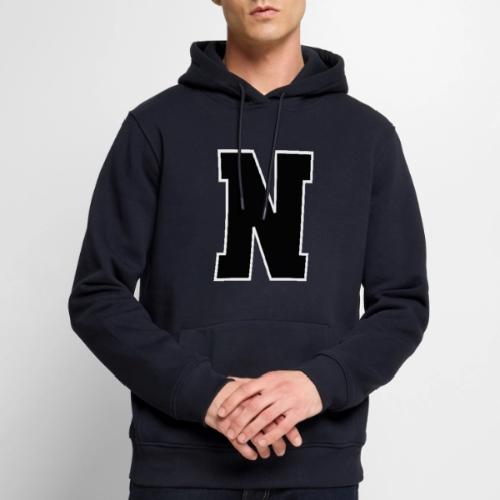 Varsity Letter N Athletic Font Graphic - Men's Premium Hoodie
