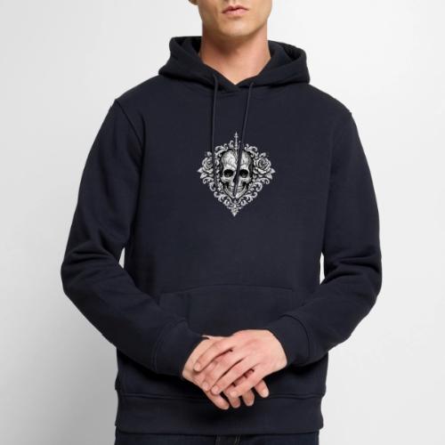 Gothic Filigree Skull - Men's Premium Hoodie