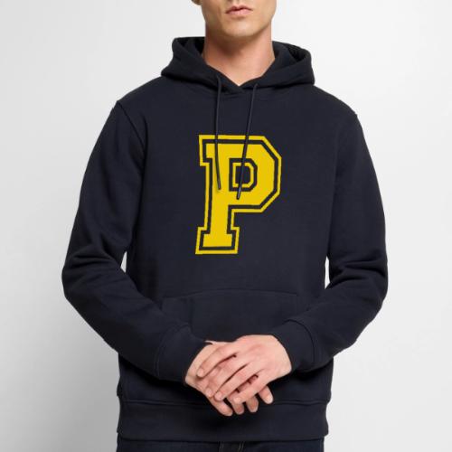 Letter P – Capital Athletic Alphabet Monogram - Men's Premium Hoodie