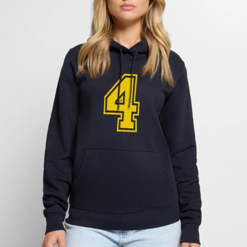 Number 4 in a classic athletic collegiate font - Men's Premium Hoodie