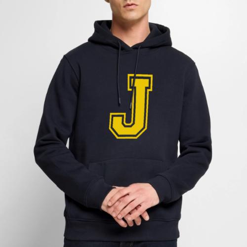 Letter J – Capital Athletic Alphabet Monogram - Men's Premium Hoodie