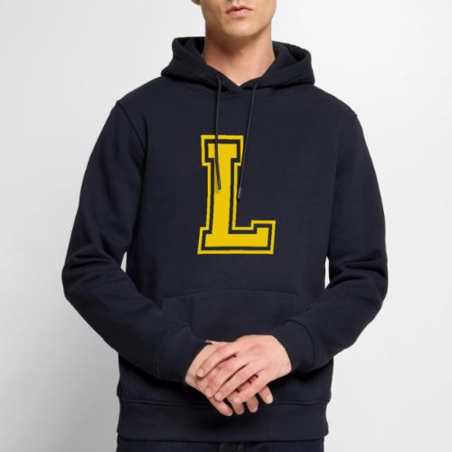 Letter L – Capital Athletic Alphabet Monogram - Men's Premium Hoodie