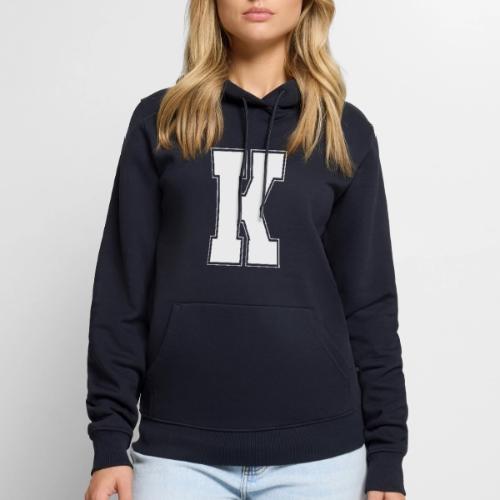 White Letter K – Varsity Alphabet Monogram - Men's Premium Hoodie