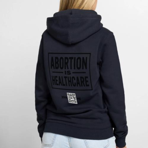 Abortion (black, back-facing) - Men's Premium Hoodie