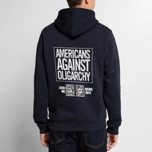 Oligarchy (white, back-facing) - Men's Premium Hoodie