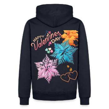 Valentines day loves till the very end - Men's Premium Hoodie - navy - Back - Nico (187cm)
