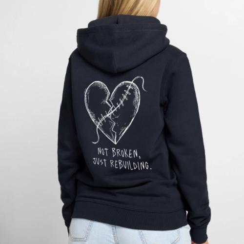 Not Broken Just Rebuilding Hoodie | Healing Heart - Men's Premium Hoodie
