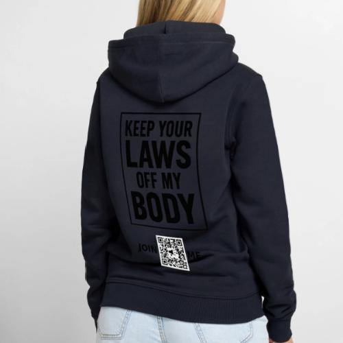 Laws Off (black, back-facing) - Men's Premium Hoodie