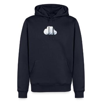 CLOUD - Men's Premium Hoodie - navy - Front - Nico (187cm) & Julia (174cm)