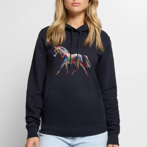 Colorful Abstract Horse Art Design - Men's Premium Hoodie