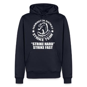 Farmington Strike Team - Men's Premium Hoodie - navy - Front - Nico (187cm) & Julia (174cm)