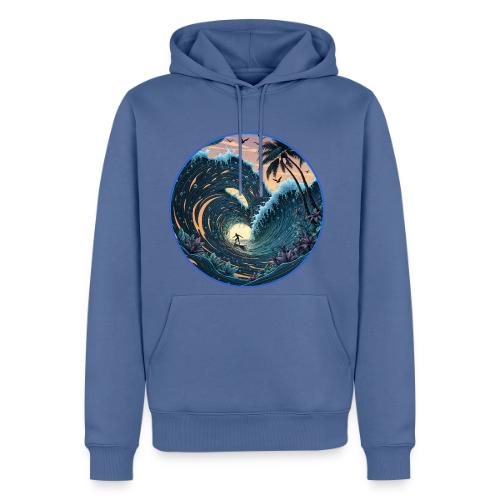 Double Barrel Flower Wave - Men's Premium Hoodie