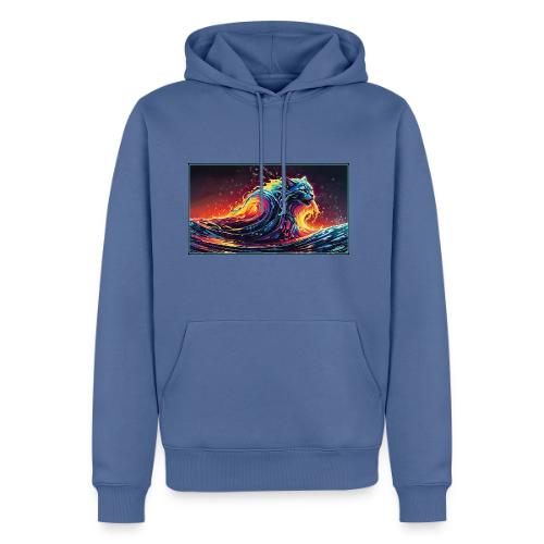 Wavecat Firelight Wave - Men's Premium Hoodie