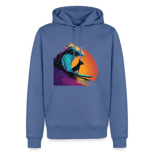 Black Dog Surfing Emerald Wave - Men's Premium Hoodie