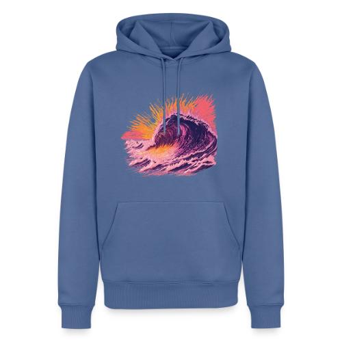 Pink Fire Wave - Men's Premium Hoodie