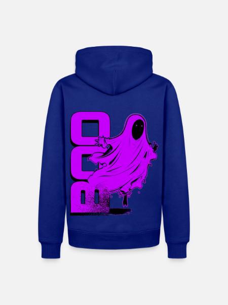 Ghost Of Disapproval - Purple Halftone - Men's Premium Hoodie - royal blue