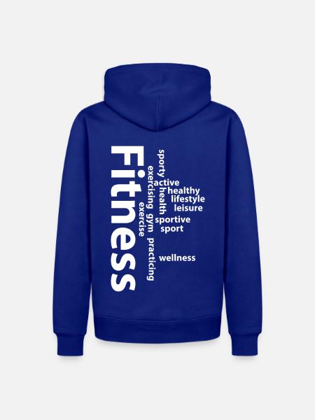 Fitness words - Men's Premium Hoodie - royal blue