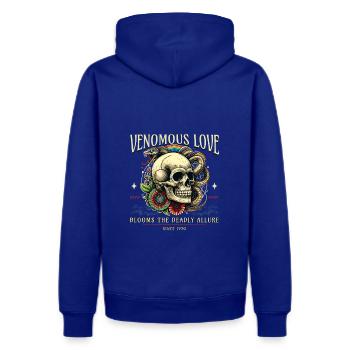 skull with snake venomous love - Men's Premium Hoodie - royal blue - Back