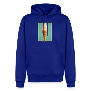 Retro Ice Cream Cone Graphic Tee - Sweet & Classic - Men's Premium Hoodie - royal blue - Front