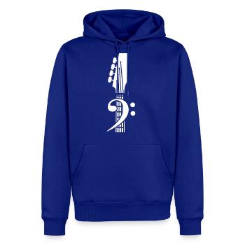 Bass Clef Bass Guitar - Men's Premium Hoodie - royal blue - Front