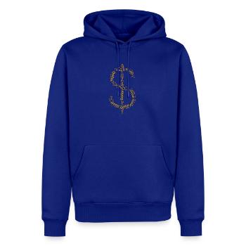 Dollar - Molleton à capuche Premium pour homme - bleu roi - Devant