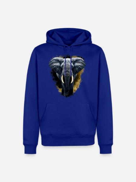 Golden Elephant - Men's Premium Hoodie - royal blue