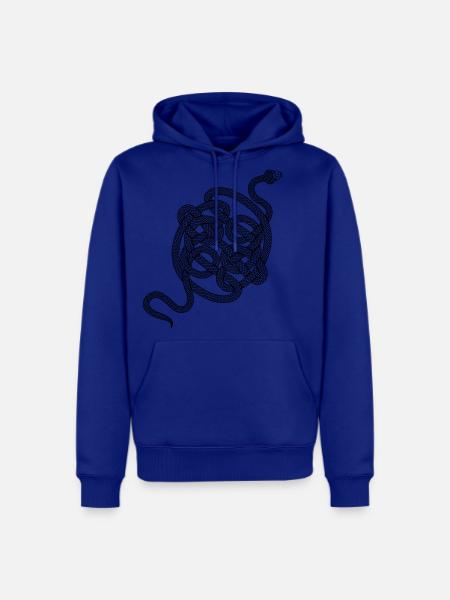 Serpent Knot [black] - Men's Premium Hoodie - royal blue