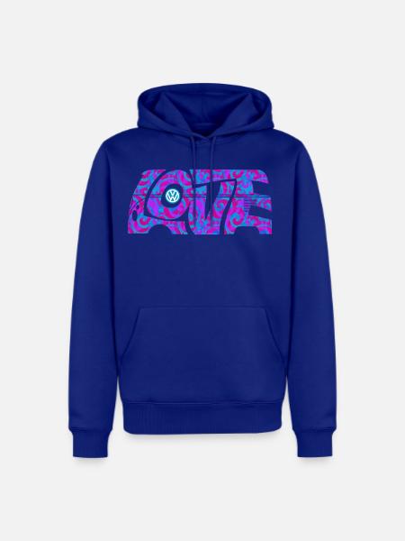 Volkswagen VW T1 Camper Love With VW logo - Men's Premium Hoodie - royal blue