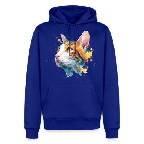Cat: Feline Ink Burst - Men's Premium Hoodie