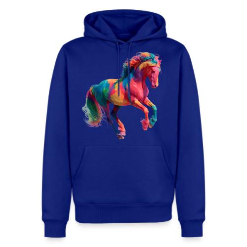 Colorful Paint Splatter Horse Art - Men's Premium Hoodie