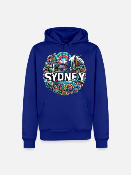 Sydney Illustration - Men's Premium Hoodie - royal blue