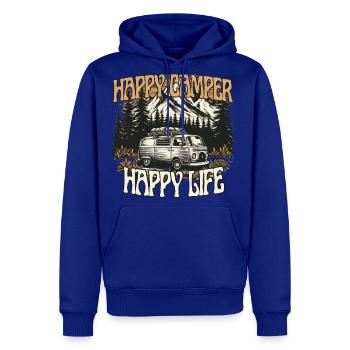 Happy Camper Happy Life - Men's Premium Hoodie - royal blue - Front
