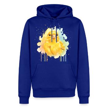 Cheerful Canary – Watercolor Portrait - Men's Premium Hoodie - royal blue - Front