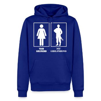 Your Girlfriend My Girlfriend Military - Men's Premium Hoodie - royal blue - Front