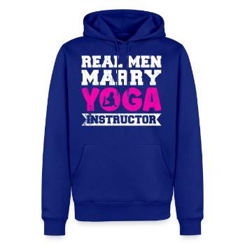 Real Men Marry Yoga Instructor - Men's Premium Hoodie - royal blue - Front