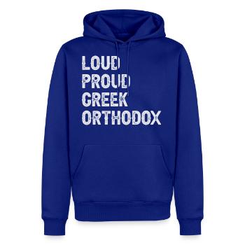 Loud Proud Greek Orthodox - Men's Premium Hoodie - royal blue - Front
