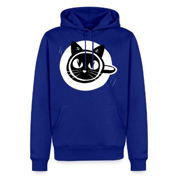 Cat Face In A Coffee Cup - Men's Premium Hoodie - royal blue - Front