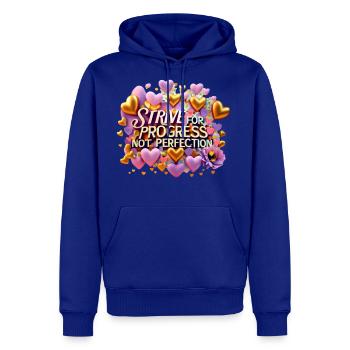 Strive for progress not perfection - Men's Premium Hoodie - royal blue - Front