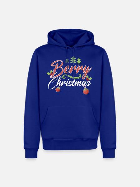 Berry Christmas Strawberry - Men's Premium Hoodie - royal blue