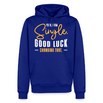 Single Relationship Independent Typography Single - Men's Premium Hoodie - royal blue - Front