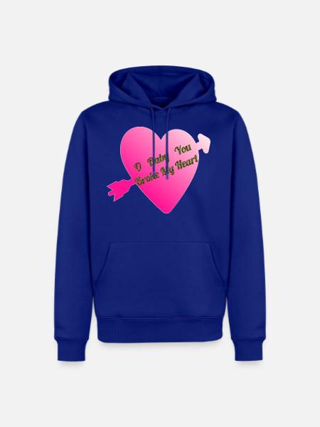 Broken Heart - Men's Premium Hoodie - royal blue