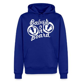 Babies On Board 2 Twins Pregnant Belly Feet - Men's Premium Hoodie - royal blue - Front