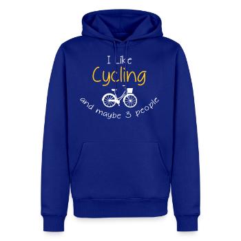 Cute Witty Bicycle Cyclist Cycling - Men's Premium Hoodie - royal blue - Front