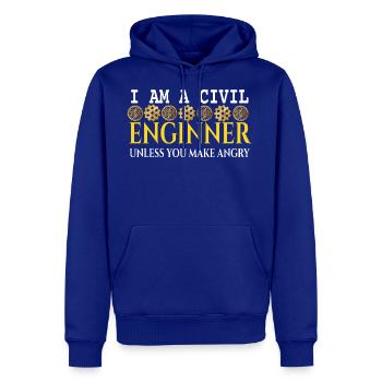 I am A Civil Engineer Unless You Make me Angry 70s - Men's Premium Hoodie - royal blue - Front