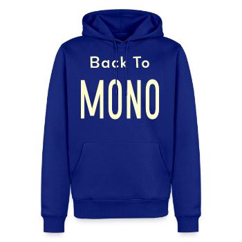 Back To Mono Text blue - Men's Premium Hoodie - royal blue - Front