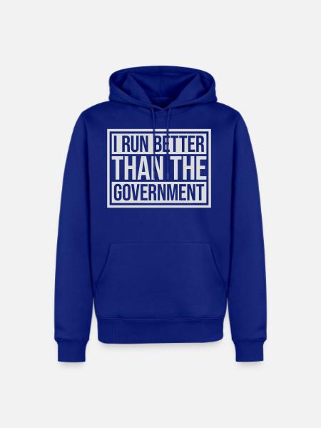 run better than government - Men's Premium Hoodie - royal blue