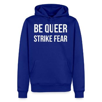 be queer strike fear - Men's Premium Hoodie - royal blue - Front
