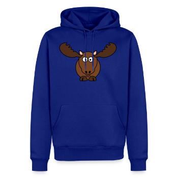 Elk Deer Moose Head Hunter Comic Gift Present - Men's Premium Hoodie - royal blue - Front