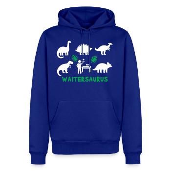 Waiter Saurus Dinosaur - Men's Premium Hoodie - royal blue - Front